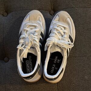 Adidas White and Black Cloudfoam Sneakers